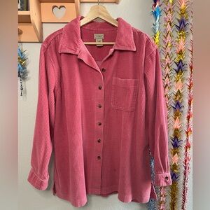 L.L. Bean Pink Corduroy Shirt